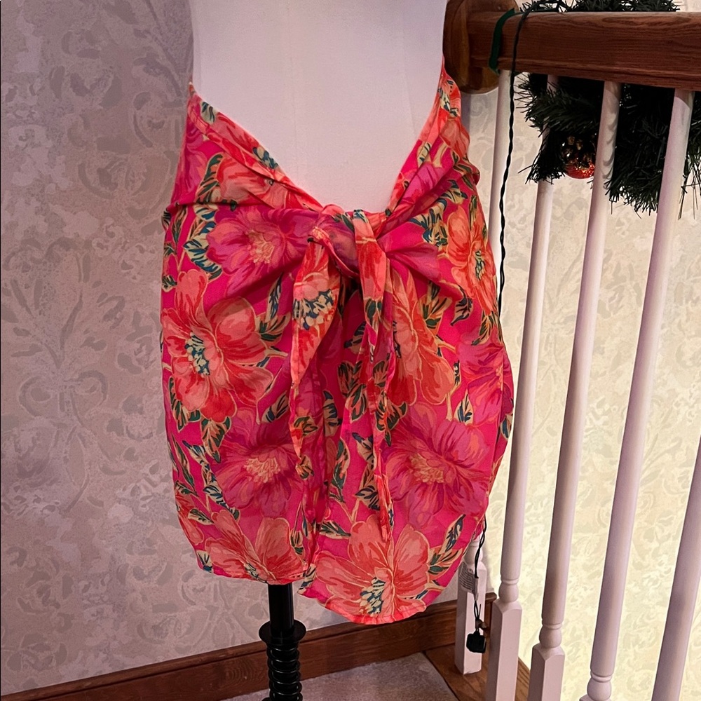 BeachRiot Floral Pink Sarong Wrap